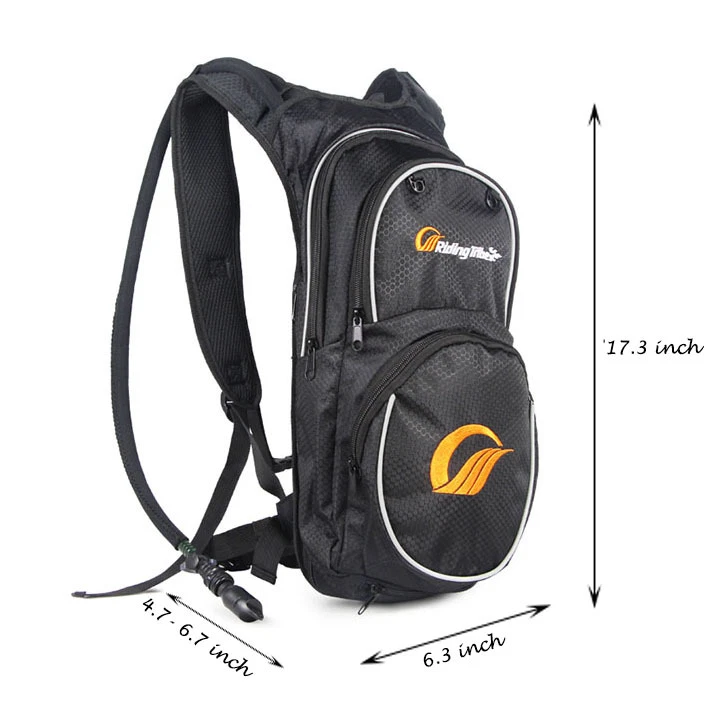 Mochila deportiva de hidratación reflectante impermeable para moto + vejiga de agua Foto 4 de 4