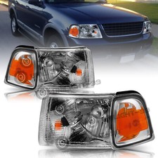 For 2001-2011 Ford Ranger Chrome OE Headlights+Corner Turn Signal Lights Pair