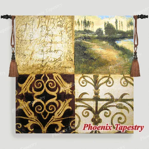 letters from home fine art tapestry wall hanging, cotton 100%, 54"x54", uk image 2