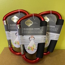 Lot Of 3-Dashing Fine Gifts Aluminum Hook Red 6" W/ Foam Padding