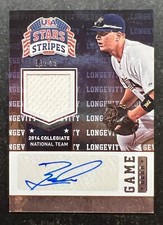2015 USA BB Stars Stripes Game Gear Materials Sigs Longevity Zack Collins 11/49