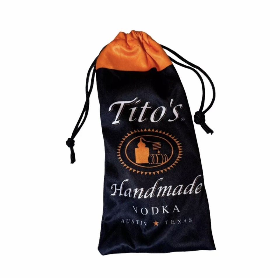Tito's Handmade Vodka Orange And Black Promo Sunglasses And Cloth Case