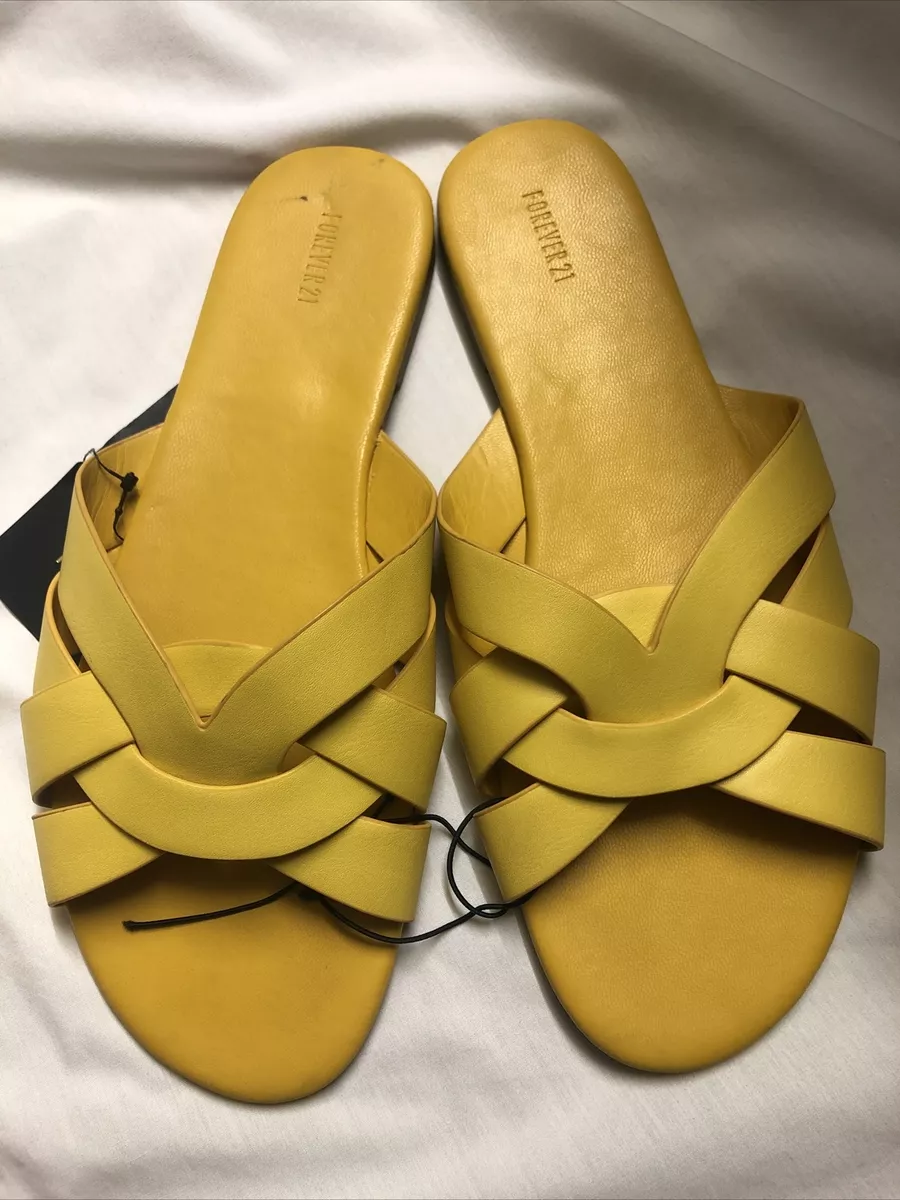 Yellow sandals forever best sale 21