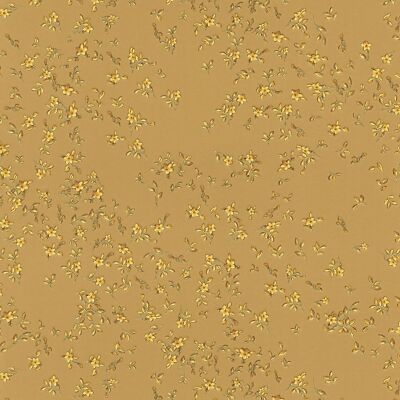 Profhome 935853-GU Blumen Tapete Floral glänzend gold 7,035 m2