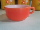 Vintage Fire King D Handle Orange Stackable Soup Mug Cup Bowl — photo 1
