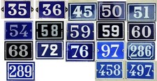 Old blue French house number - thousands of vintage steel enamel examples listed