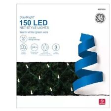 GE StayBright 150 LED Net-Style Lights Warm White/Green Wire 6ft. X 4ft. 5270934