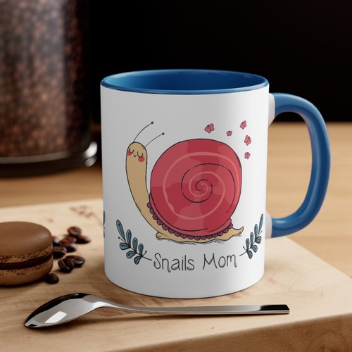"Taza de café de acento ""Snails Mom"", 11 oz | Idea de regalo para amantes de los caracoles mascotas, linda taza de caracoles" - Imagen 10 de 21
