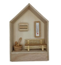 Miniatur Sauna für Wichtel Saunahäuschen We...