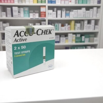 ACCU-CHEK Active 100 Blood Glucose Test Strips Exp04-27 ,Same Day Ship from USA
