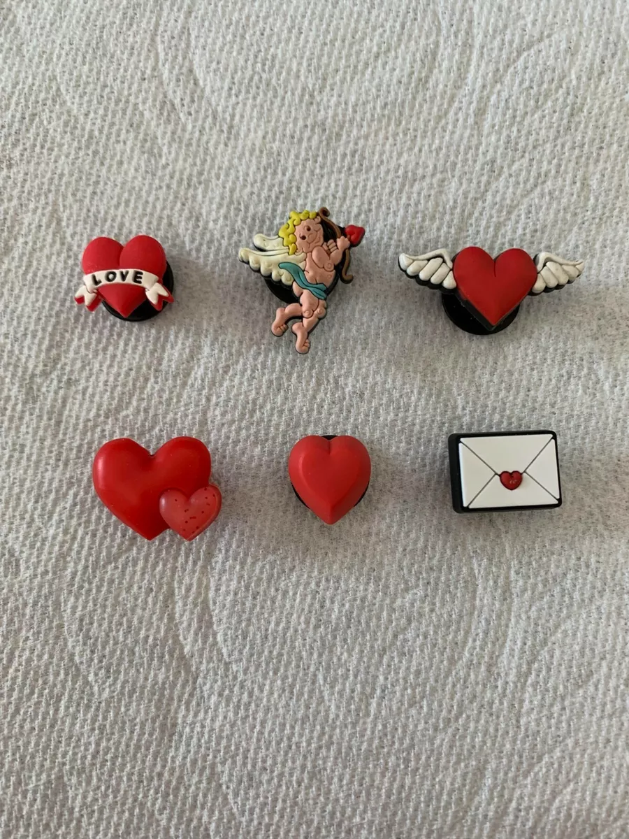 HEART JIBBITZ CHARMS FITS CROCS VALENTINE'S DAY LETTERJIBBITZ CUPID JIBBITZ