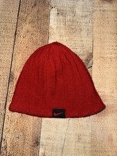 Nike Boys Hat Cold Weather Beanie Varsity Red Swoosh 8-20 Reversible