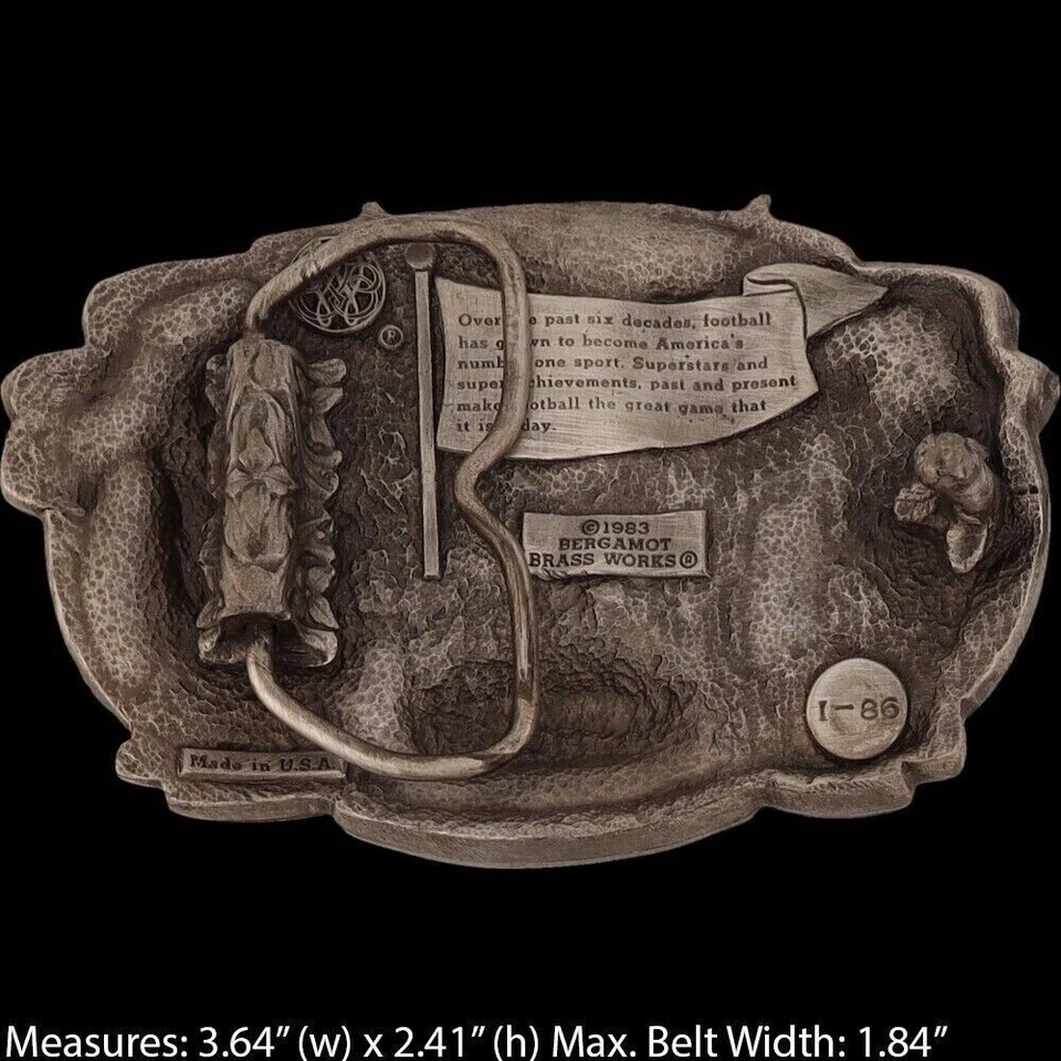 Новый средней школы колледжа НФЛ футболист квотербек новый из старых запасов винтажный ремень пряжка - Изображение 4 из 4