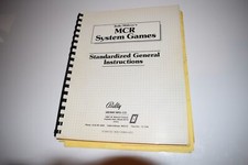 BALLY/MIDWAY'S MCR SYSTEM GAMES GENERAL INSTRUCTIONS MANUAL 1984 BOOK757