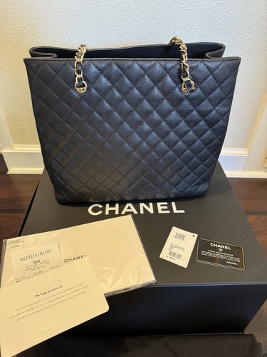 CHANEL 19C LARGE SHOPPING TOTE BAG CAVIAR BLACK GHW - Picture 3 of 14