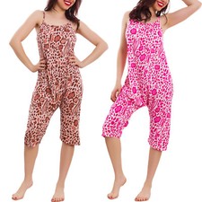 Overall donna cavallo basso harem sarouel floreale copricostume estivo C1235