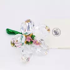 New 100% SWAROVSKI white Crystal Florere Hibiscus Deco Figurine Display 5690534