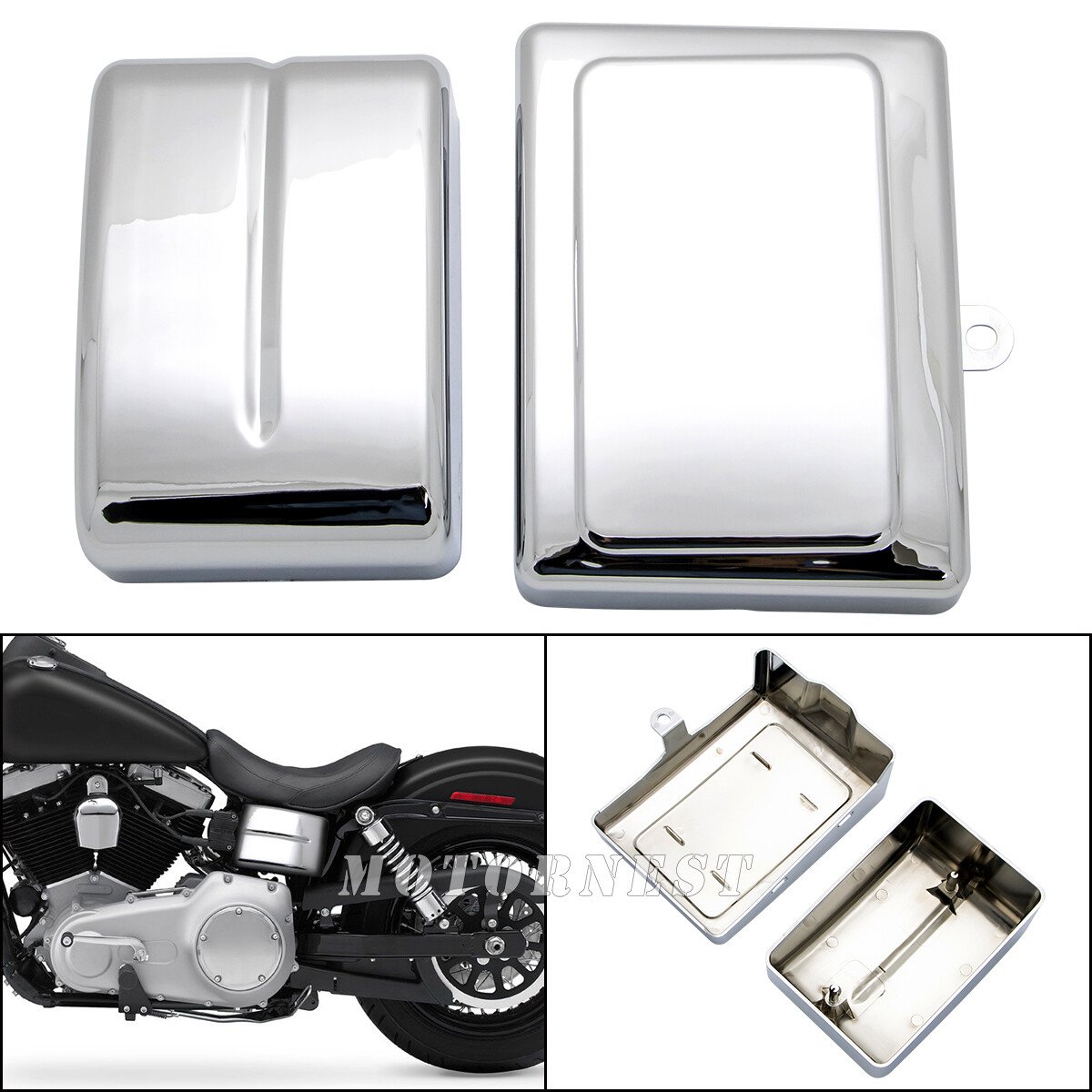 Side Battery Fairings Cover Fits Harley Dyna Low Rider Super/Wide Glide Fat Bob