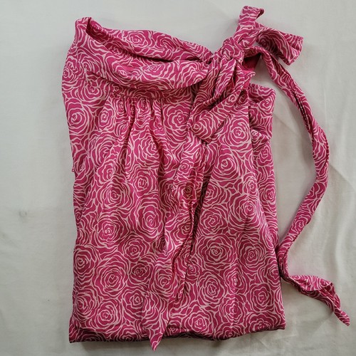 Lilly Pulitzer Dress Women Sz 6 Hot Pink Roses Sleeveless Side Neck Tie Bow Cute - Picture 15 of 16