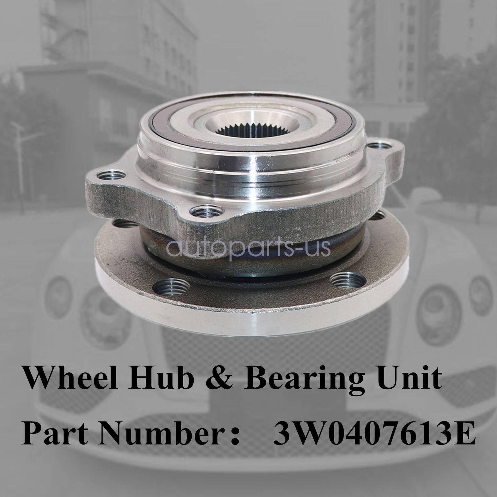 Bentley Continental GT 2004-2018 Front Right Hub bearing assembly P/N 3W0407613E