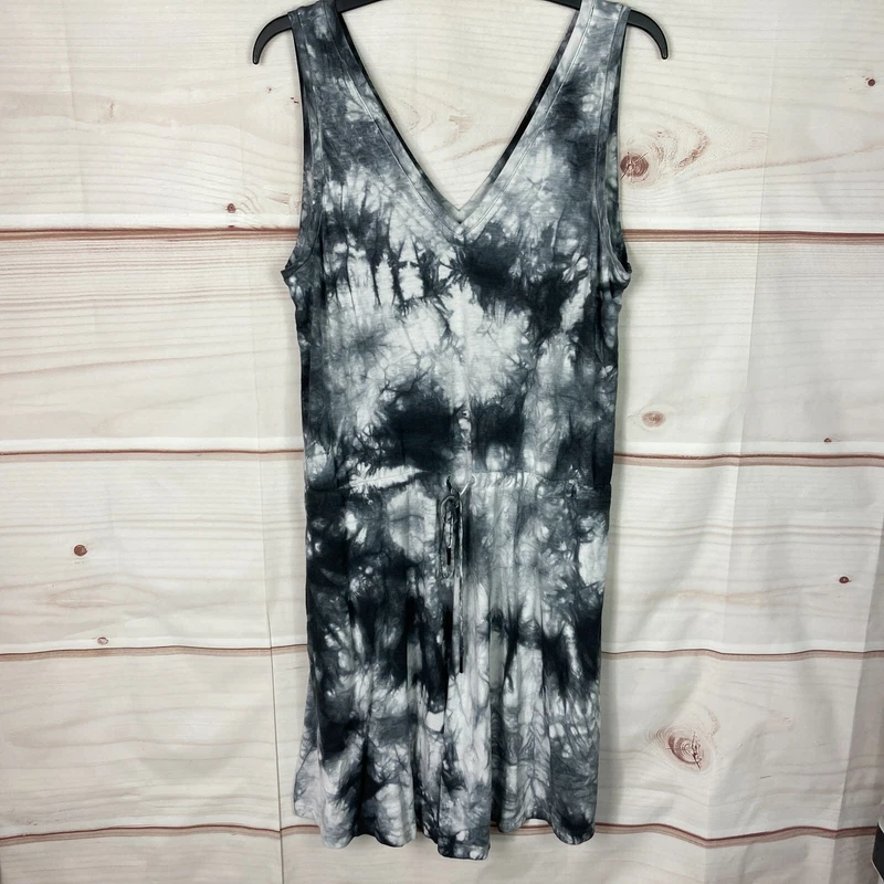 sweaty-betty tie dye sleeveless take it easy v-neck pockets 