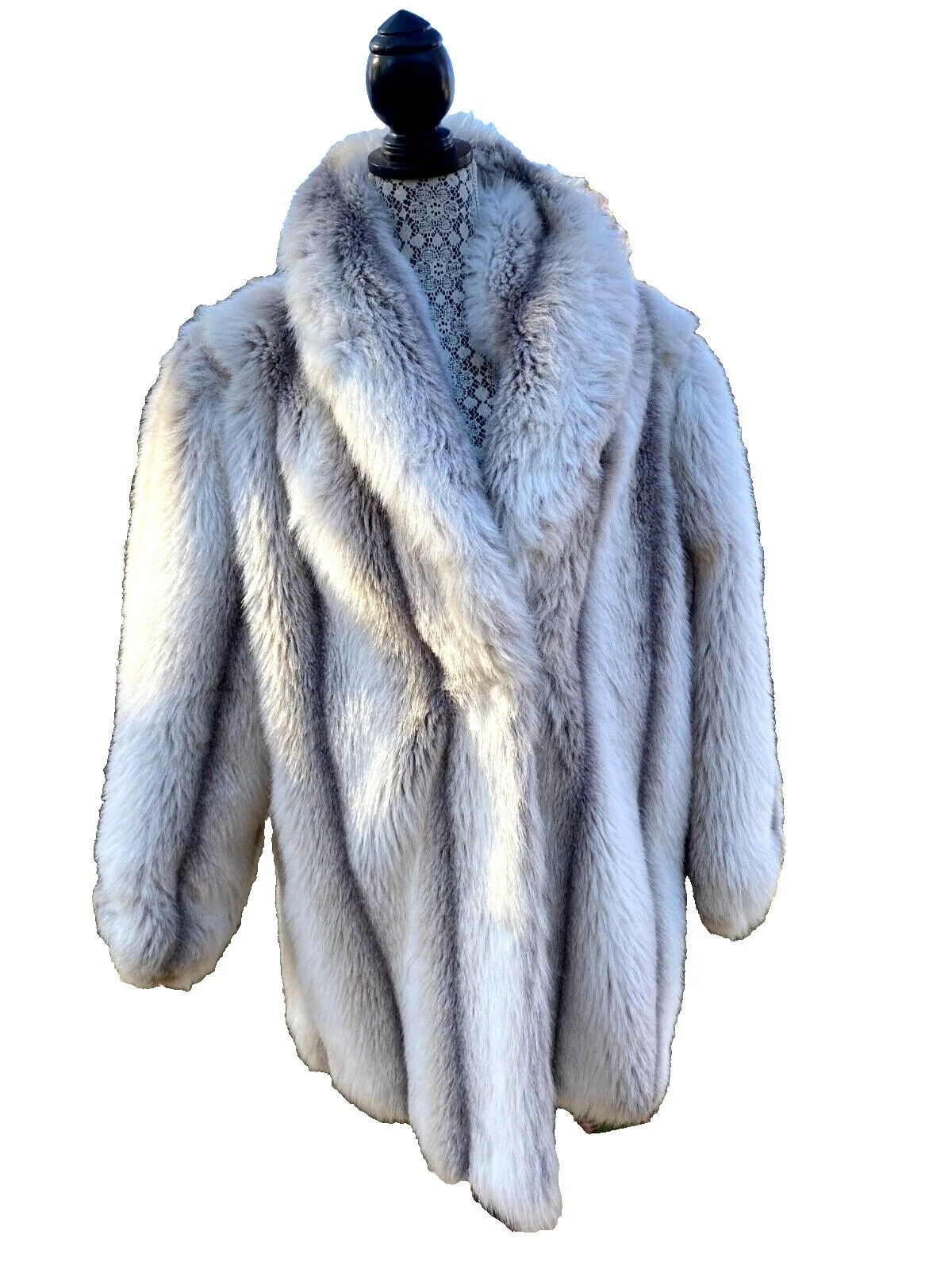 仿毛白色原装复古女装