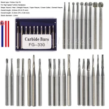 10-100pcs Dental Tungsten Round Carbide Burs Finishing Drill For High Speed