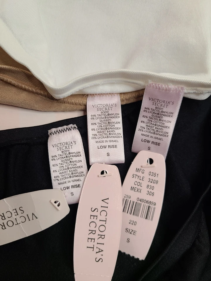 Nuevo con etiquetas Pantalones Cortos Victoria's Secret De Colección Tacto Suave Nylon Paquete (3) Talla Pequeña Foto 4 de 4