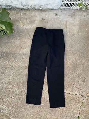 Giorgio Armani Trouser Pants Women s 44 Black Buisness Wool Pleated