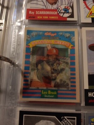 Lou Brock 1991 Kelloggs Corn Flakes Baseball Heroes #10