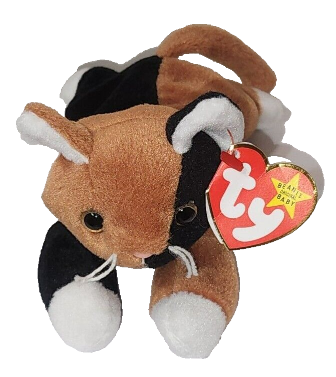 CT* Ty Beanie Baby CHIP the Calico Cat (8 Inch) MWCT Stuffed
