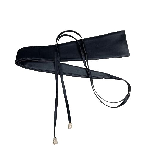 Dolce & Gabbana Black Silk Satin Sash Wide Waist Women display picture 3