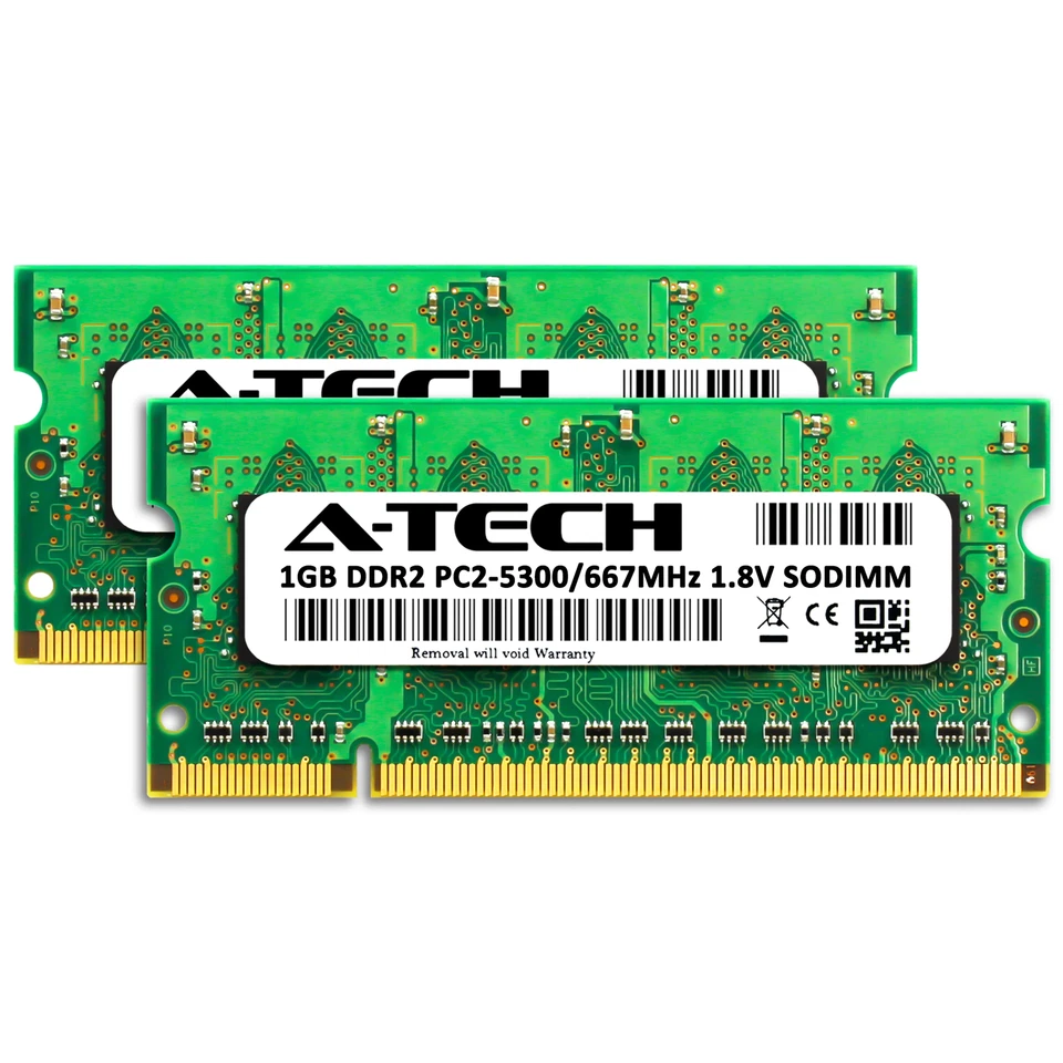 2GB 2x 1GB PC2-5300 DDR2 667 MHz Memory RAM for LENOVO THINPAD THINKPAD T43 - Image 2 of 3