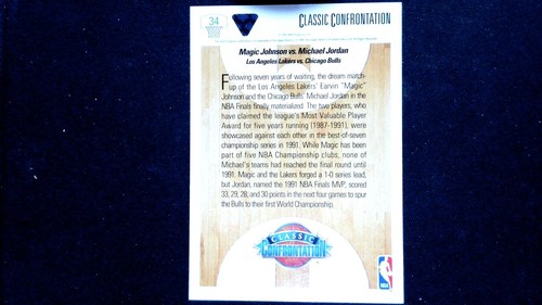 1991-92 Upper Deck #34 Magic vs. Jordan - Picture 2 of 2