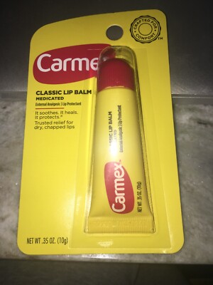 Carmex Classic Lip Balm Medicated .35 oz Tube Original Soothing Moisturizing