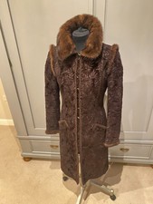 Andrew Gn Chocolate Brown Embroidered, Cotton Viscose Velvet Coat