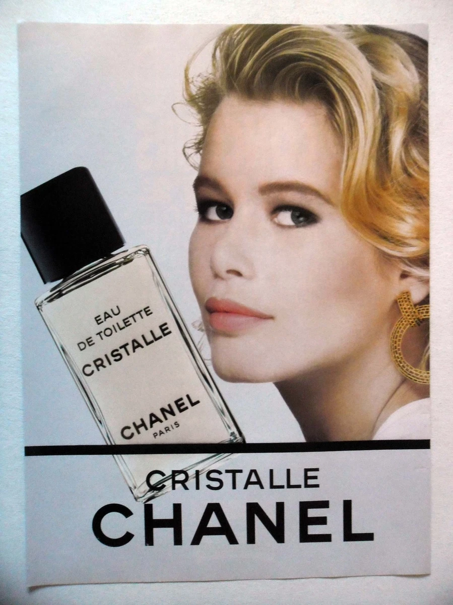 ADVERTISING: CHANEL Cristalle 1990 Claudia Schiffer, perfume