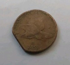 1858 Flying Eagle 1� Cent Penny Good+- Rim Clip Free Post #527