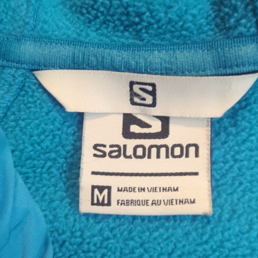 Felpa con cappuccio Salomon aderente soft shell M media blu acqua