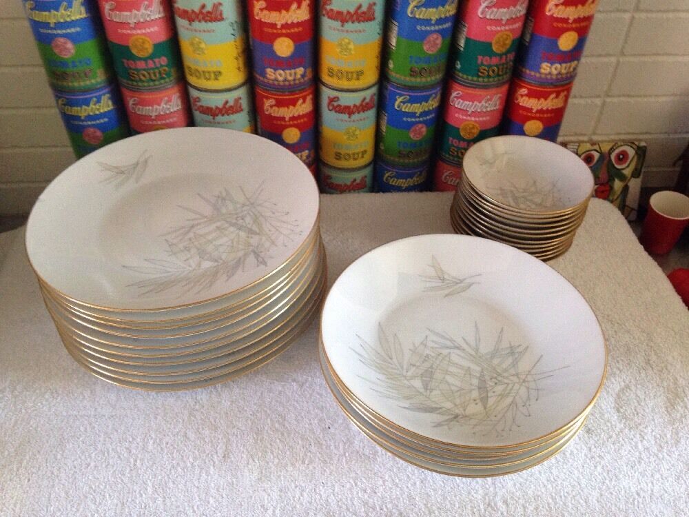 95 pcs ROSENTHAL Grasses Vintage Mid-Century Modern Abstract china svc for 9+