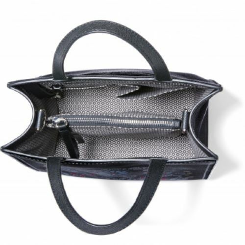 Bolso de Cuero Pequeño Brighton "GEMMA"" Negro-Múltiple (PRECIO DE VENTA SUGERIDO POR 395) Nuevo con Etiquetas/Cubierta - Imagen 3 de 5