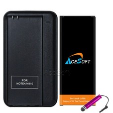 AceSoft 7220mAh 3.85V Rechargeable Battery or Charger for Samsung Galaxy Note 4