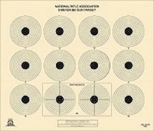 AR-4/10 NRA Official 5 Meter  Target  - Black (100) Heavy paper