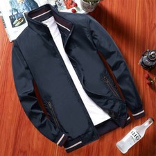 Autumn Mens Jackets Casual Windbreaker Coat Fashion Stand Collar Baseball Jacket