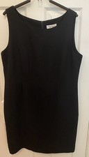 Bob Mackie Studio Womens Little Black Dress SZ 16 Classic Sleeveless Sheath EUC