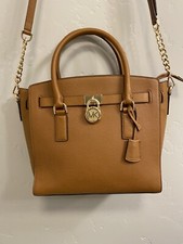 MICHAEL KORS NWOT Studio Hamilton Large Satchel Purse Handbag Large ACORN BROWN