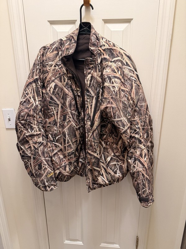 Cabelas Hunting Jacket Mens Large Mossy Oak Shadow Grass Blades Camo Coat