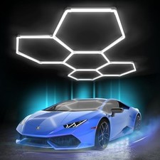 5x Grids LED Lighting Hexagon Light for Home Workshop Garage Gym Honeycomb Lamp