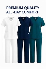 Quality Scrub Sets  VNeck  Straight Pants with Pockets Nurse Medical Uniform