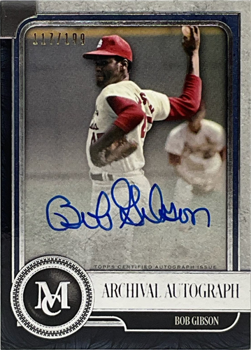 2019 Topps Museum Collection Bob Gibson Archival Autograph /199 Cardinals